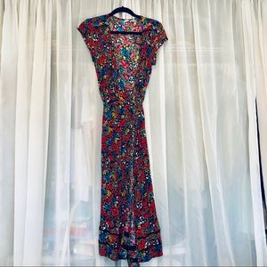 GAP floral wrap dress